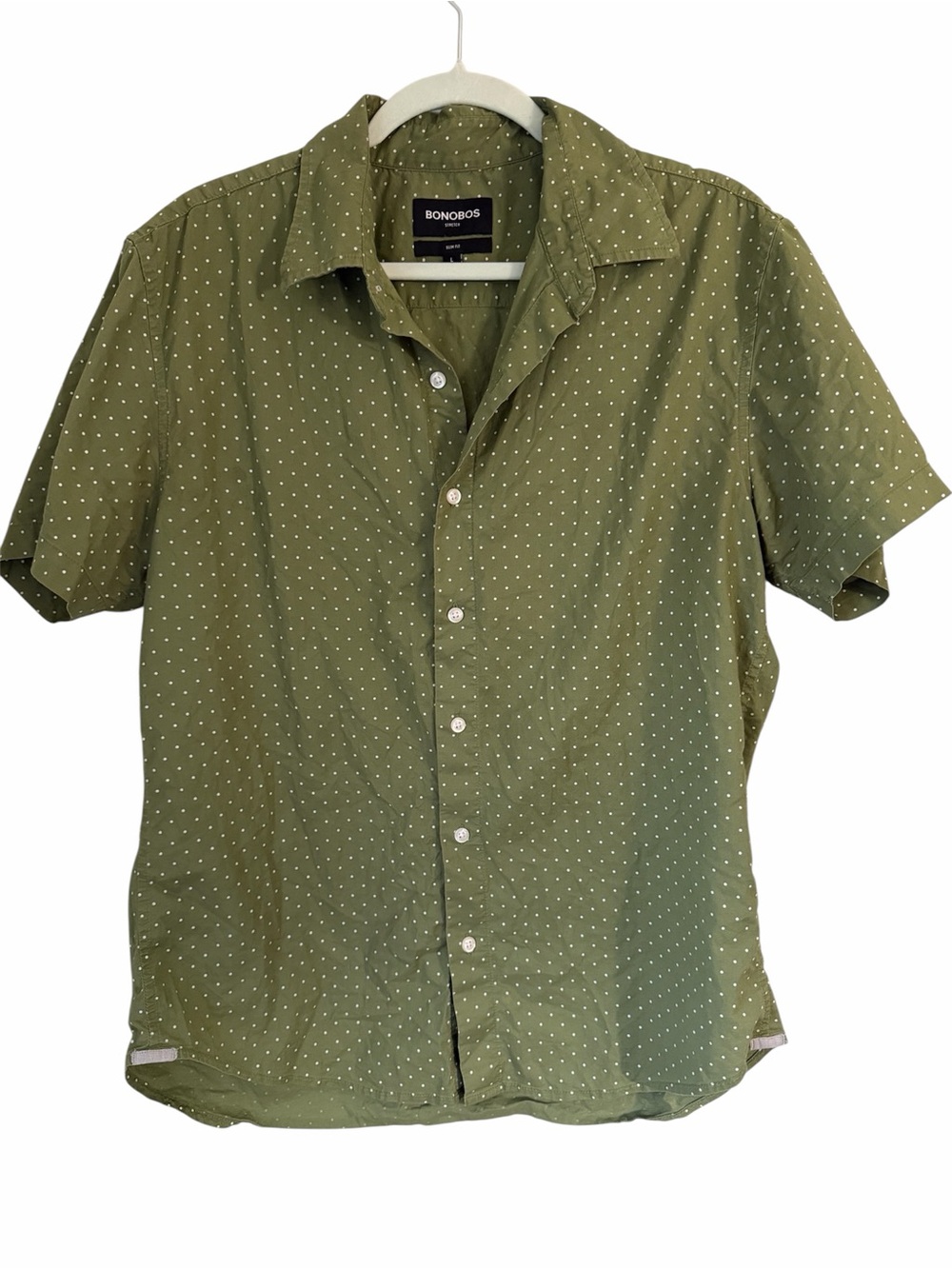Bonobos Green Short Sleeve Button-Up Shirt